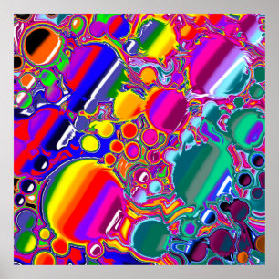 Poster Rainbow Blast Art Abstrait