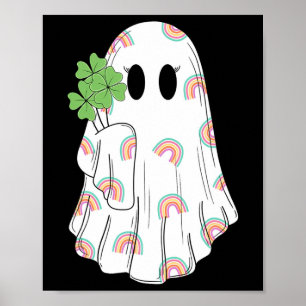 Poster Rainbow Boo Shamrock Ghost St Patrick's Day Éffray