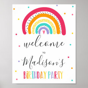 Poster Rainbow Bright Birday Party