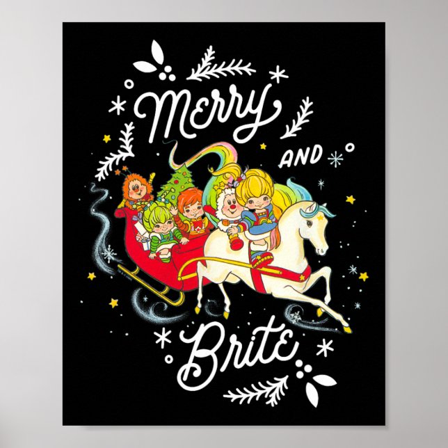 Poster Rainbow Brite Noël Joyeux Et Brite Sleigh Rid (Devant)