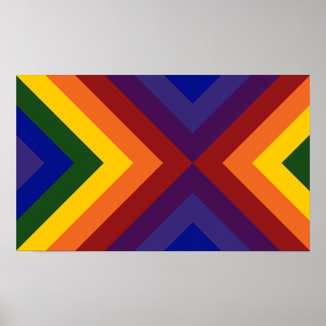 Poster Rainbow Chevrons (Devant)