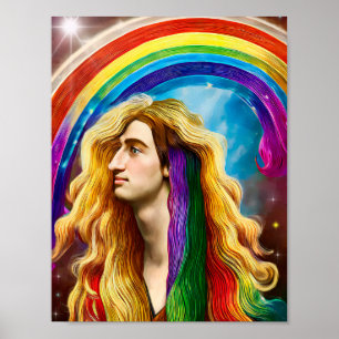 Poster Rainbow Deity Homme Of All love Imaginaire Art