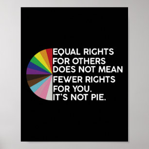 Poster Rainbow Égalité des droits C'est pas à la tarte Lg