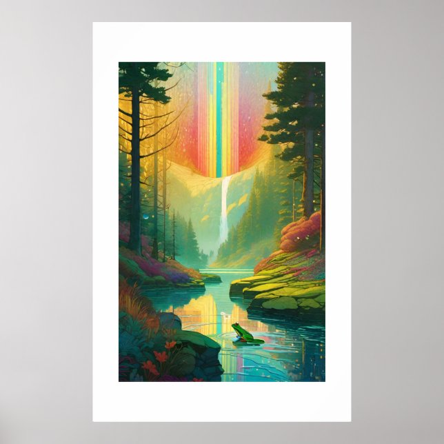 Poster Rainbow Frog Art (Devant)