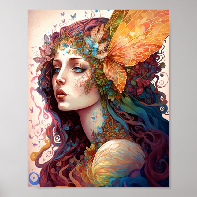Poster Rainbow Goddess Imaginaire Art (Devant)