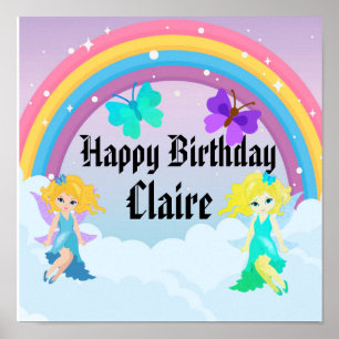 Poster Rainbow Joyeux anniversaire