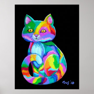 Poster Rainbow Kitten