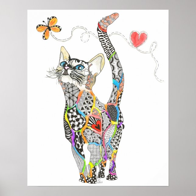 Poster Rainbow Kitty 20" x 16" (Vous pouvez Custom (Devant)