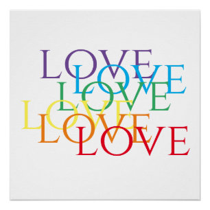 Poster RAINBOW LOVE 20x20