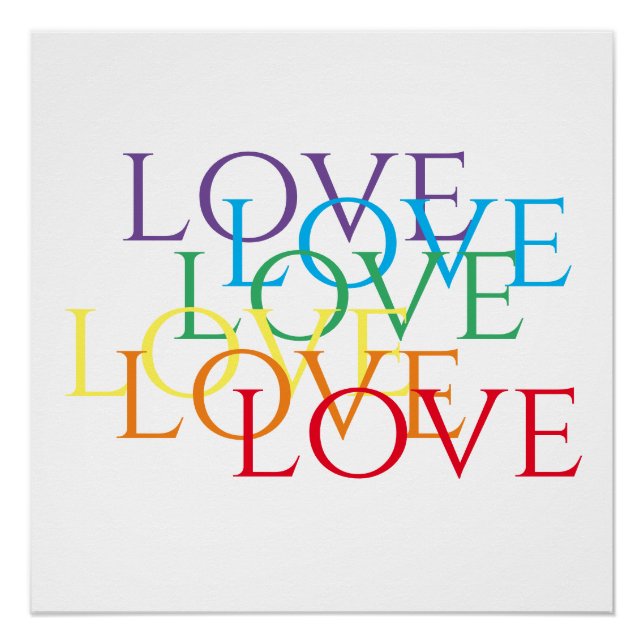 Poster RAINBOW LOVE 20x20 (Devant)
