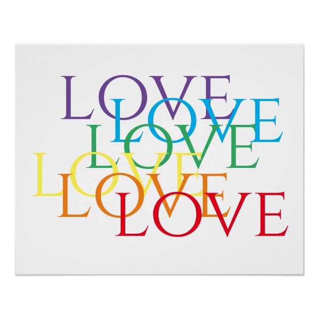Poster RAINBOW LOVE 25x20 (Devant)