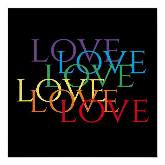 Poster RAINBOW LOVE II 20x20 (Devant)