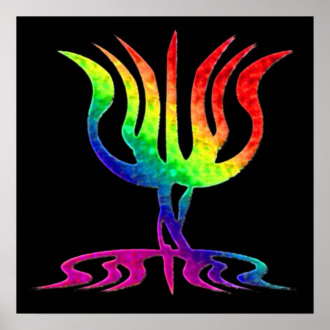 Poster Rainbow Menorah (Devant)