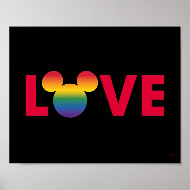Poster Rainbow Mickey Icon LOVE (Devant)