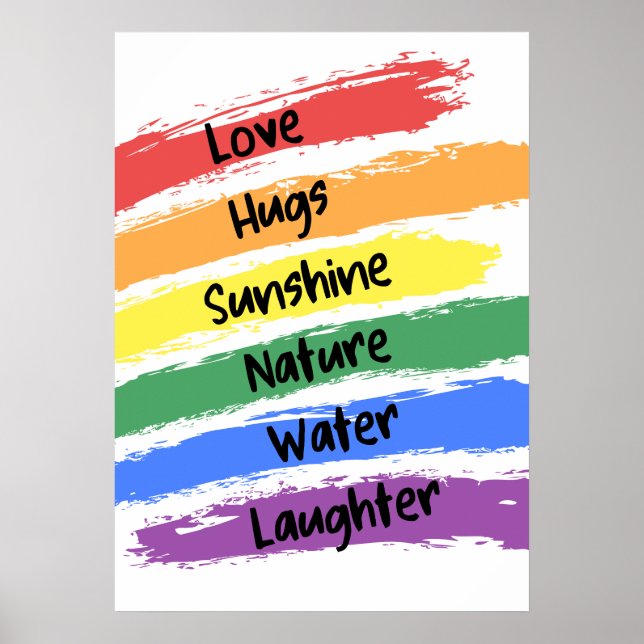 Poster Rainbow Paint (Devant)
