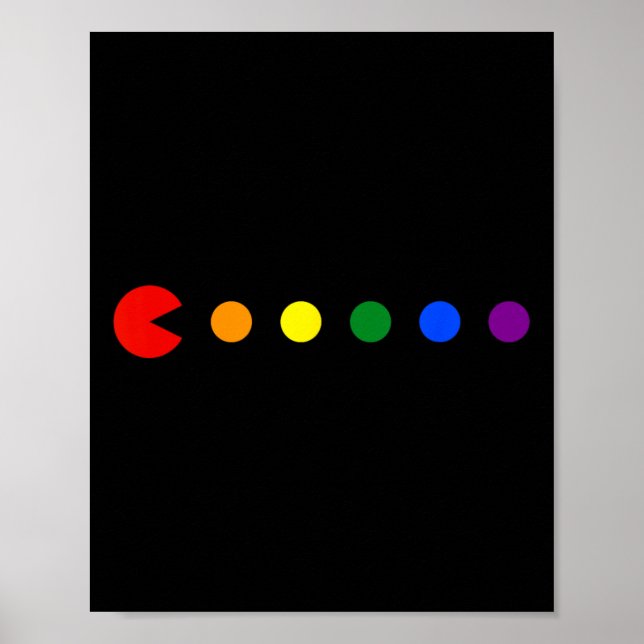 Poster Rainbow Polka Gay pride Mois Lgbtq Ally (Devant)