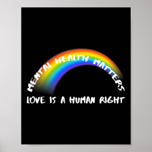 Poster Rainbow Pride LGBTQ - L'amour est un droit humain