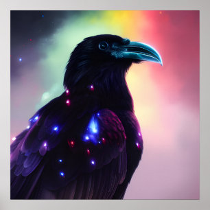Poster Rainbow Raven