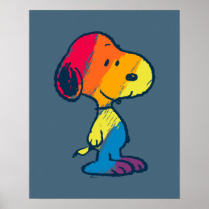 Poster Rainbow Snoopy
