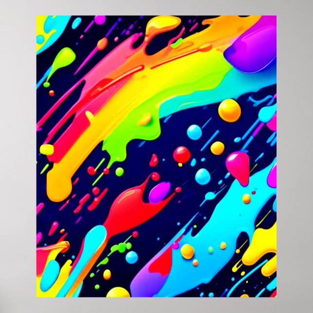Poster Rainbow Splash Art (Devant)