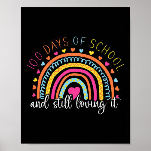 Poster Rainbow Student Happy 100 Jours De Fille D'École