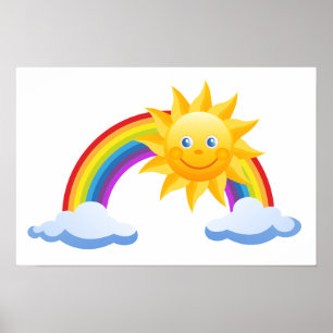 Poster Rainbow Sun Office Personnalise Destiny Destiny De