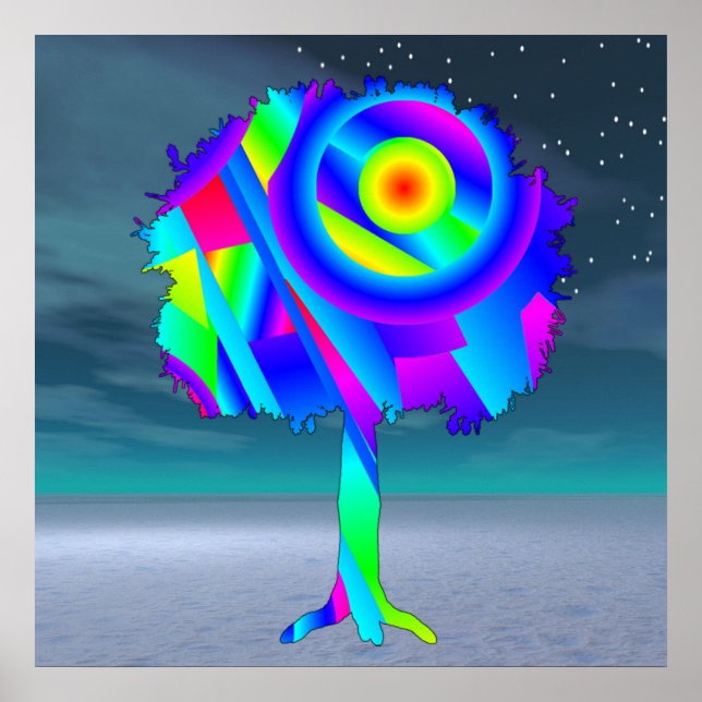 Poster Rainbow Tree (Devant)