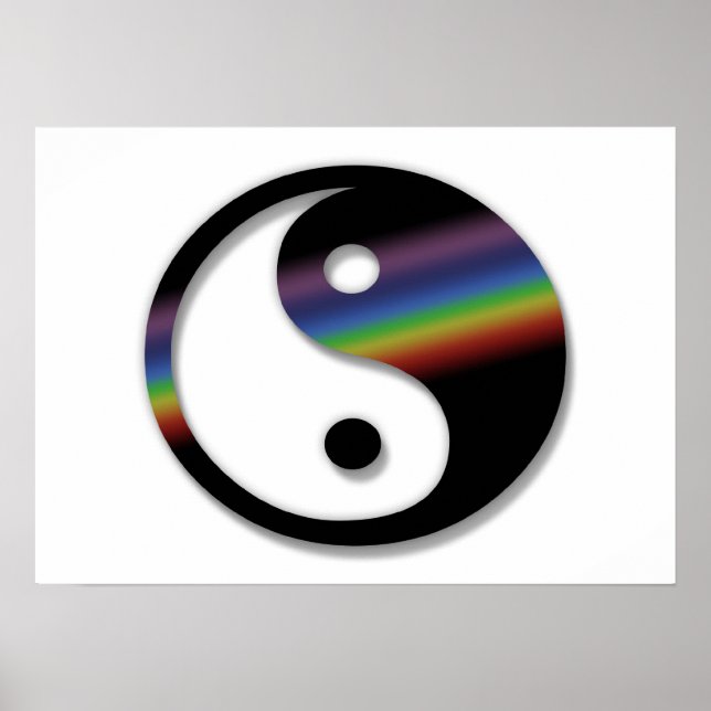 Poster Rainbow Yin Yang (Devant)