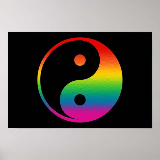Poster Rainbow Yin Yang (Devant)