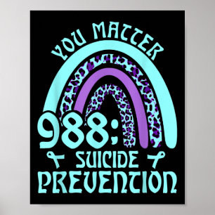 Poster Rainbow You 988 Prévention du suicide Sensibilisat