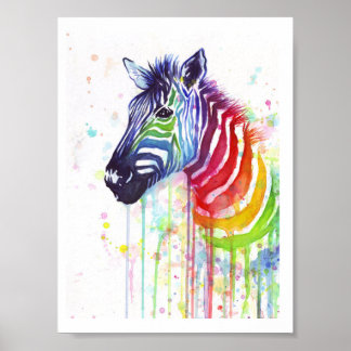 Poster Rainbow Zebra