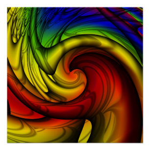 Poster Rainbows & Honey   Arc-en-ciel Fractal Art