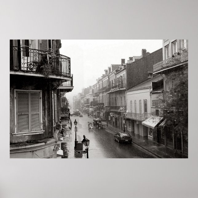 Poster Rainswept Royal Street New Orleans Art Print (Devant)