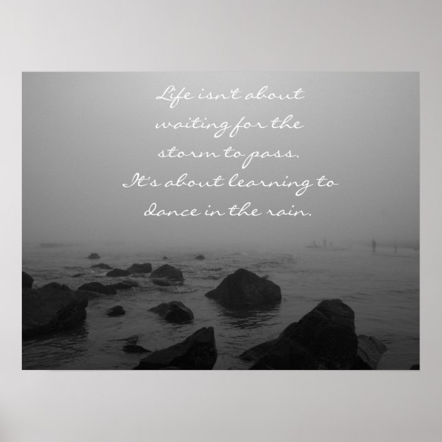 Poster Rainy Day at the Beach (Devant)