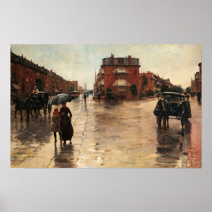 Poster Rainy Day, Boston par Childe Hassam