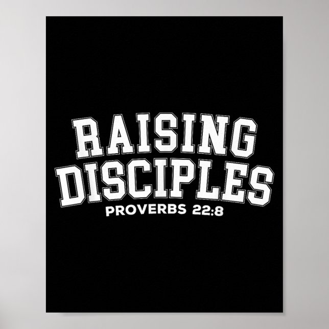 Poster Raising Disciples Proverbs 22_8 Christian Quote Wi (Devant)