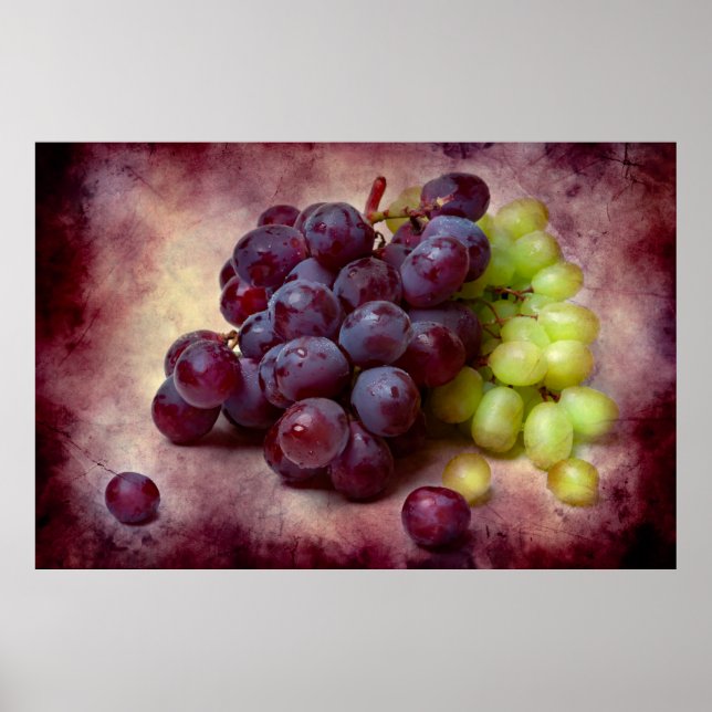 Poster Raisins Rouge Et Vert (Devant)