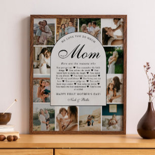 Poster Raisons pour lesquelles nous vous aimons Maman Gri