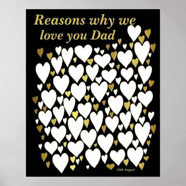 Poster Raisons pour lesquelles nous vous aimons Papa Cade (Devant)