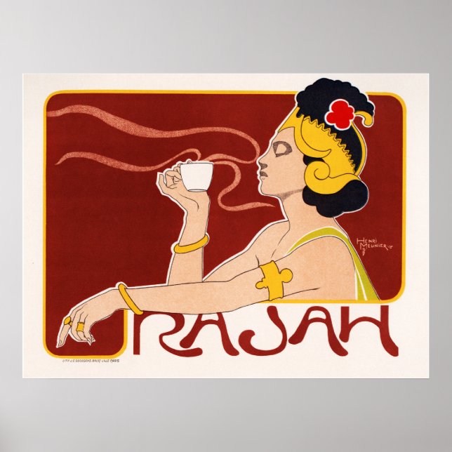 Poster Rajah, Henri Meunier (Devant)