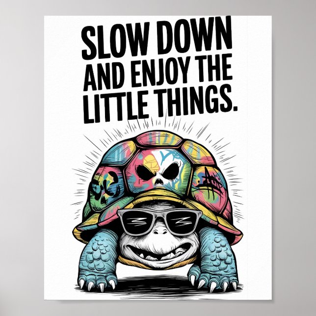 Poster Ralentir, Tortue (Devant)