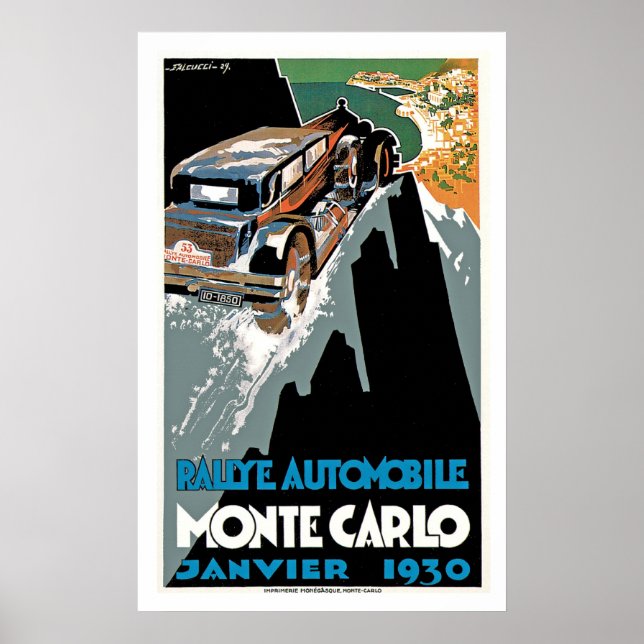 Poster Rallye Automobile Monte Carlo (Devant)