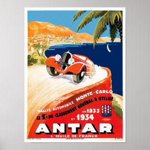 Poster Rallye Automobile Monte Carlo