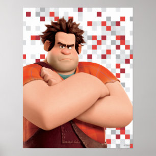 Poster Ralph Wreck-It debout avec les armes croisées