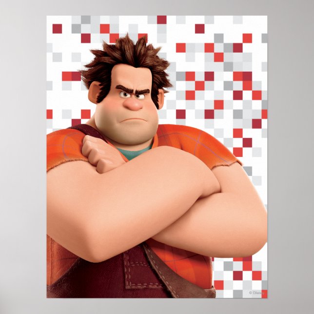 Poster Ralph Wreck-It debout avec les armes croisées (Devant)