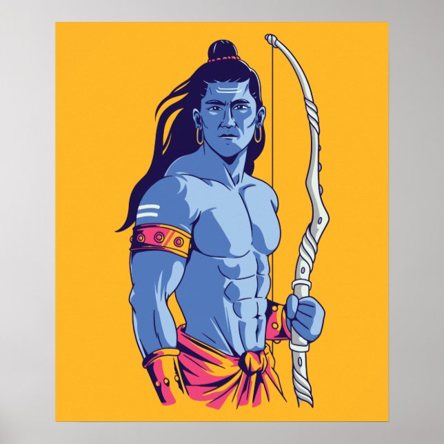 Poster Rama Hindu Deity (Devant)