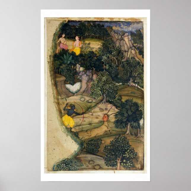 Poster Rama pourchasse le Cerf d'Or, du "Ramayana", (Devant)