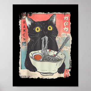 Poster Ramen de nouilles japonais pour chat Anime Manga R