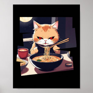 Poster Ramen Kawaii Cat Anime 1