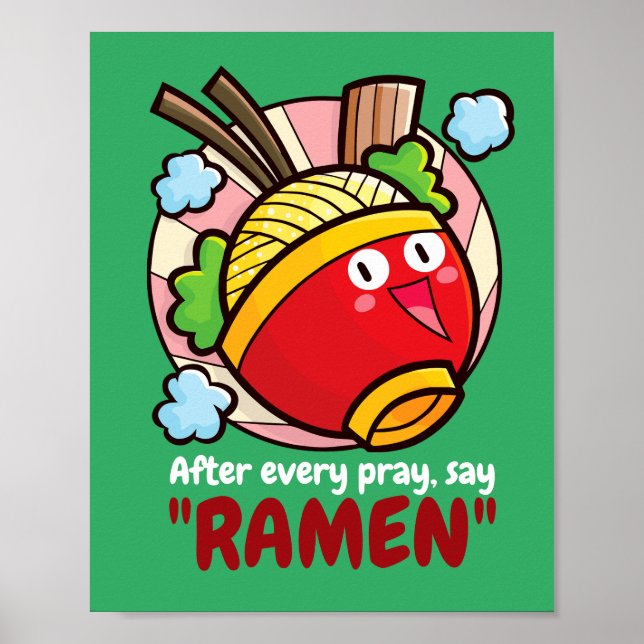 Poster "Ramen" personnalisable après la prière (Devant)
